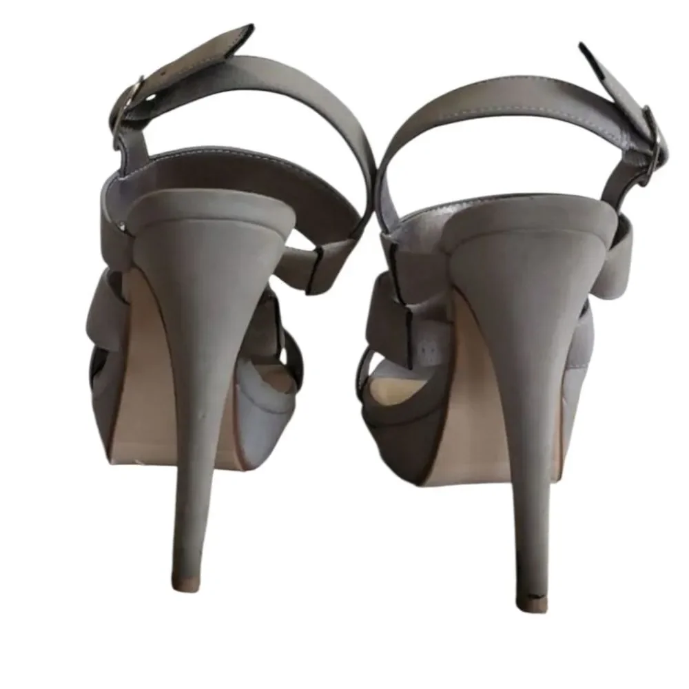 Taupe Strappy Platform Heel